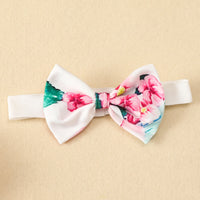 Load image into Gallery viewer, 3 Pieces Set Baby Girls Flower Animals Print Tank Tops Solid Color Shorts And Bow Headwear Wholesale 220402257
