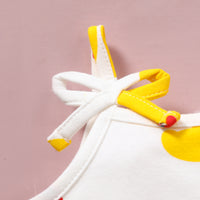 Load image into Gallery viewer, 3 Pieces Set Baby Girls Flower Animals Print Tank Tops Solid Color Shorts And Bow Headwear Wholesale 220402257
