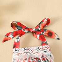 Load image into Gallery viewer, Baby Girls Flower Print Rompers Wholesale 220402261
