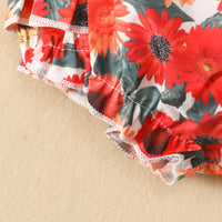 Load image into Gallery viewer, Baby Girls Flower Print Rompers Wholesale 220402261
