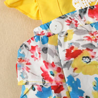 Load image into Gallery viewer, Baby Girls Flower Lace Print Rompers Wholesale 220402264
