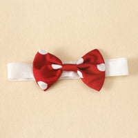 Load image into Gallery viewer, Baby Girls Polka dots Bow Rompers Wholesale 220402266
