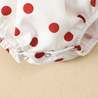 Load image into Gallery viewer, Baby Girls Polka dots Bow Rompers Wholesale 220402266

