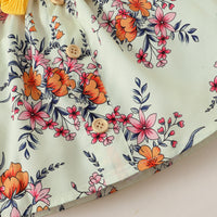 Load image into Gallery viewer, 3 Pieces Set Baby Girls Solid Color Muslin&amp;Ribbed Print Rompers Flower Dresses And Bow Headwear Wholesale 220402280
