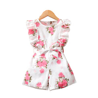 Load image into Gallery viewer, Baby Kid Girls Flower Bow Print Jumpsuits Wholesale 220402281
