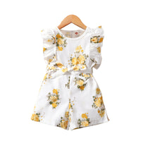 Load image into Gallery viewer, Baby Kid Girls Flower Bow Print Jumpsuits Wholesale 220402281
