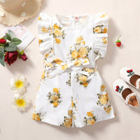 Load image into Gallery viewer, Baby Kid Girls Flower Bow Print Jumpsuits Wholesale 220402281
