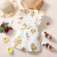 Load image into Gallery viewer, Baby Kid Girls Flower Bow Print Jumpsuits Wholesale 220402281

