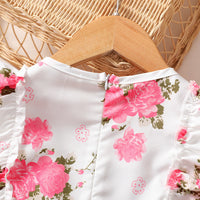 Load image into Gallery viewer, Baby Kid Girls Flower Bow Print Jumpsuits Wholesale 220402281
