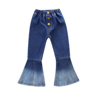 Load image into Gallery viewer, Baby Kid Girls Solid Color Leopard print Ripped Pants Jeans Wholesale 22040229
