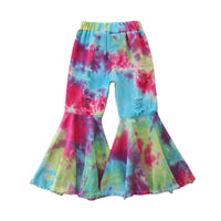 Load image into Gallery viewer, Baby Kid Girls Solid Color Leopard print Ripped Pants Jeans Wholesale 22040229
