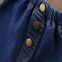 Load image into Gallery viewer, Baby Kid Girls Solid Color Leopard print Ripped Pants Jeans Wholesale 22040229
