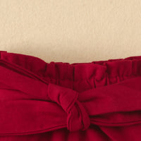 Load image into Gallery viewer, 2 Pieces Set Baby Girls Flower Bow Print Tops And Ribbon Shorts Wholesale 220402306
