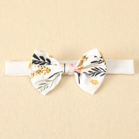 Load image into Gallery viewer, 2 Pieces Set Baby Girls Flower Bow Print Tops And Ribbon Shorts Wholesale 220402306
