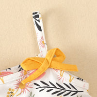 Load image into Gallery viewer, 2 Pieces Set Baby Girls Flower Bow Print Tops And Ribbon Shorts Wholesale 220402306
