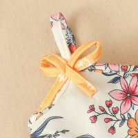 Load image into Gallery viewer, 2 Pieces Set Baby Girls Flower Bow Print Tops And Ribbon Shorts Wholesale 220402306
