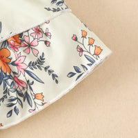 Load image into Gallery viewer, 2 Pieces Set Baby Girls Flower Bow Print Tops And Ribbon Shorts Wholesale 220402306
