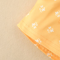 Load image into Gallery viewer, 2 Pieces Set Baby Girls Flower Bow Print Tops And Ribbon Shorts Wholesale 220402306
