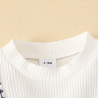 Load image into Gallery viewer, 3 Pieces Set Baby Kid Girls Color-blocking Flower Bow Muslin&amp;Ribbed Print Tops And Checked Ribbon Pants And Headwear Wholesale 220402313
