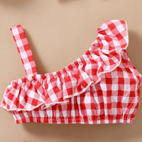 Load image into Gallery viewer, 2 Pieces Set Baby Girls Checked Tops And Bow Skirts Wholesale 220402338
