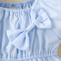 Load image into Gallery viewer, 3 Pieces Set Baby Kid Girls Bow Headwear Solid Color T-Shirts And Lace Skirts Wholesale 220402345
