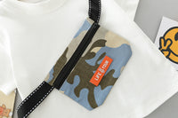 Load image into Gallery viewer, 2 Pieces Set Baby Kid Boys Color-blocking Print Tops And Camo Shorts Wholesale 220402365
