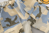 Load image into Gallery viewer, 2 Pieces Set Baby Kid Boys Color-blocking Print Tops And Camo Shorts Wholesale 220402365

