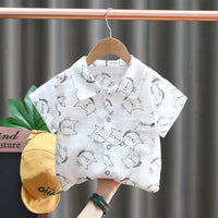 Load image into Gallery viewer, 2 Pieces Set Baby Kid Boys Animals Cartoon Print Shirts And Shorts Wholesale 220402398
