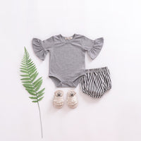 Load image into Gallery viewer, Baby Girls Solid Color Rompers Wholesale 22040244
