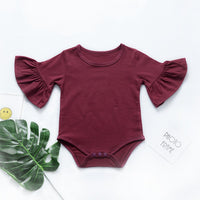 Load image into Gallery viewer, Baby Girls Solid Color Rompers Wholesale 22040244

