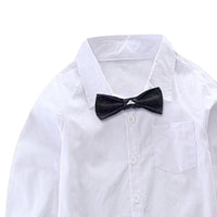 Load image into Gallery viewer, 2 Pieces Set Baby Boys Bow Shirts And Solid Color Jumpsuits Wholesale 22040261
