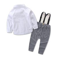 Load image into Gallery viewer, 2 Pieces Set Baby Boys Bow Shirts And Solid Color Jumpsuits Wholesale 22040261
