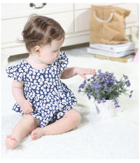 Load image into Gallery viewer, Baby Girls Flower Print Rompers Wholesale 22040273

