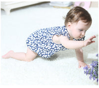 Load image into Gallery viewer, Baby Girls Flower Print Rompers Wholesale 22040273
