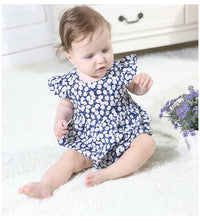 Load image into Gallery viewer, Baby Girls Flower Print Rompers Wholesale 22040273
