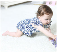Load image into Gallery viewer, Baby Girls Flower Print Rompers Wholesale 22040273
