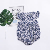 Load image into Gallery viewer, Baby Girls Flower Print Rompers Wholesale 22040273

