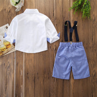 Load image into Gallery viewer, 2 Pieces Set Baby Kid Boys Birthday Party Bow Shirts And Color-blocking Rompers Wholesale 22040275
