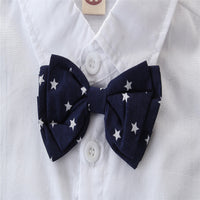 Load image into Gallery viewer, 2 Pieces Set Baby Kid Boys Birthday Party Bow Shirts And Color-blocking Rompers Wholesale 22040275
