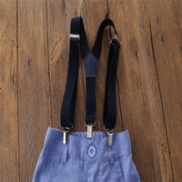 Load image into Gallery viewer, 2 Pieces Set Baby Kid Boys Birthday Party Bow Shirts And Color-blocking Rompers Wholesale 22040275
