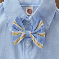 Load image into Gallery viewer, 2 Pieces Set Baby Kid Boys Birthday Party Bow Shirts And Color-blocking Rompers Wholesale 22040277
