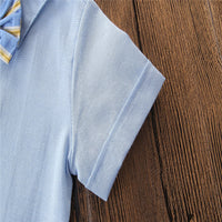 Load image into Gallery viewer, 2 Pieces Set Baby Kid Boys Birthday Party Bow Shirts And Color-blocking Rompers Wholesale 22040277
