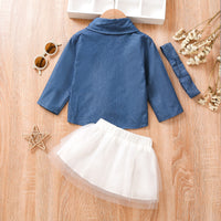 Load image into Gallery viewer, 2 Pieces Set Baby Kid Girls Solid Color Tops And Leopard Skirts Wholesale 22040704
