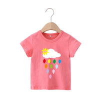 Load image into Gallery viewer, Baby Kid Girls Letters Flower Love heart Animals Star Unicorn Print T-Shirts Wholesale 013911979

