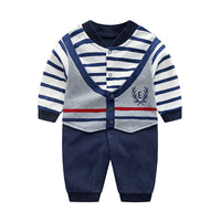 Load image into Gallery viewer, Baby Unisex Striped Animals Cartoon Print Jumpsuits Wholesale 220407128
