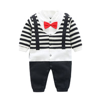 Load image into Gallery viewer, Baby Unisex Striped Animals Cartoon Print Jumpsuits Wholesale 220407128
