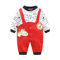 Load image into Gallery viewer, Baby Unisex Striped Animals Cartoon Print Jumpsuits Wholesale 220407128
