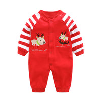 Load image into Gallery viewer, Baby Unisex Striped Animals Cartoon Print Jumpsuits Wholesale 220407128
