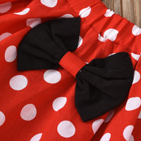 Load image into Gallery viewer, 3 Pieces Set Baby Kid Girls Polka dots Tops Dresses And Bow Headwear Wholesale 220407130
