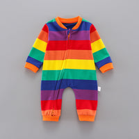 Load image into Gallery viewer, Baby Unisex Striped Rainbow Jumpsuits Wholesale 220407137
